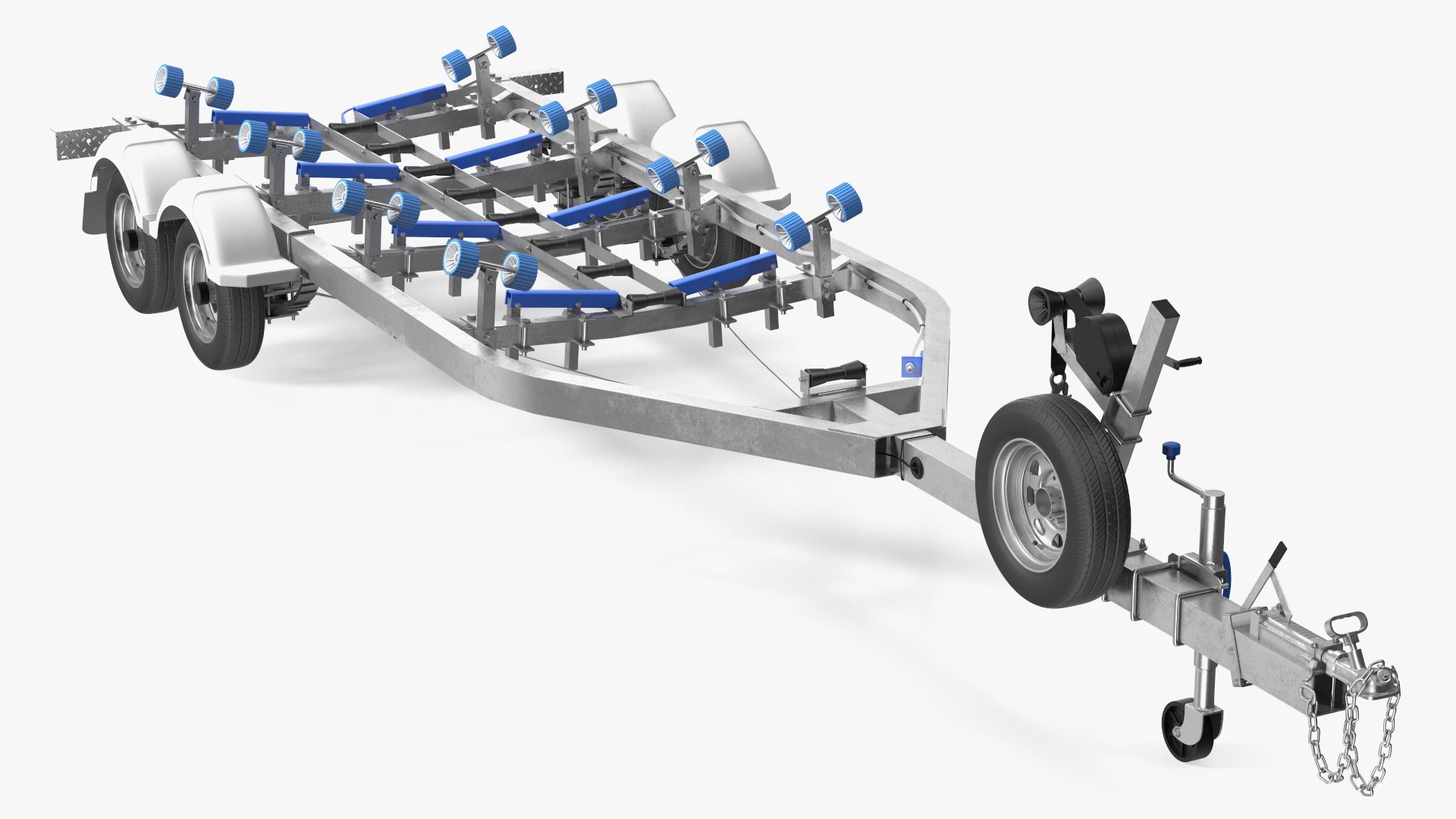 Boat Trailer 7m 3D model preview