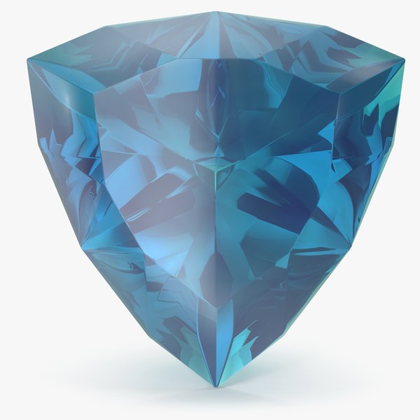 Shield Cut Aquamarine 3D model