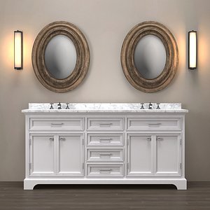 3D double washbasin 3 colors