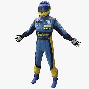 Racing Driver Renault Rigged