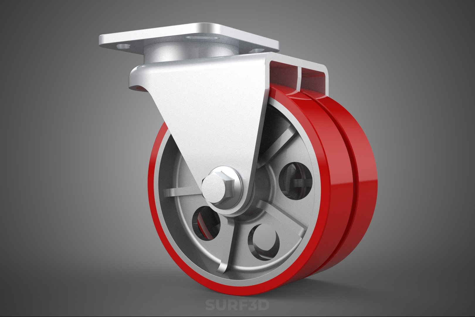3D model HEAVY DUTY SWIVEL CASTER DUAL RED POLYURETHANE WHEEL TIRE ROLLER https://p.turbosquid.com/ts-thumb/5l/ebmgEq/pF/31_1039_heavydutyswivelcasterdualredpolyurethanewheeltireroller/jpg/1768041809/1920x1080/fit_q87/6ec5b13be1bbd8fcaee2e3e8b6307bf1316f3204/31_1039_heavydutyswivelcasterdualredpolyurethanewheeltireroller.jpg