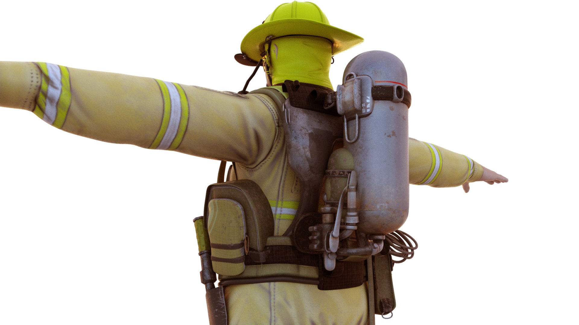 3D Model Firefighter Full Equipped - TurboSquid 2185540