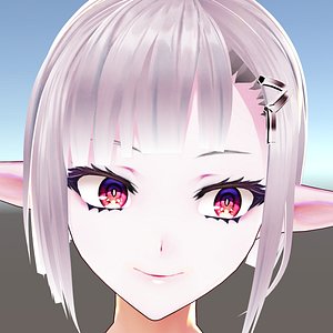 3D game ready Low Poly Anime Character Girl v32
