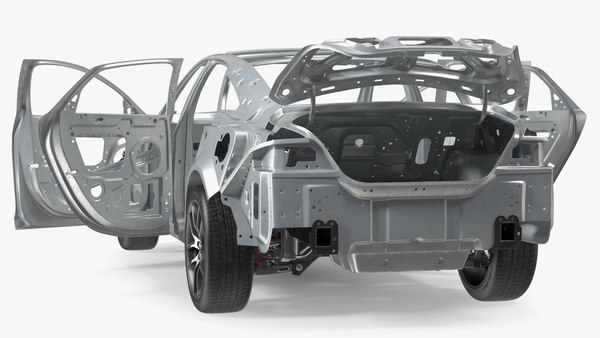 modelo 3d Estructura y chasis de automóvil con ruedas. - TurboSquid 2215823