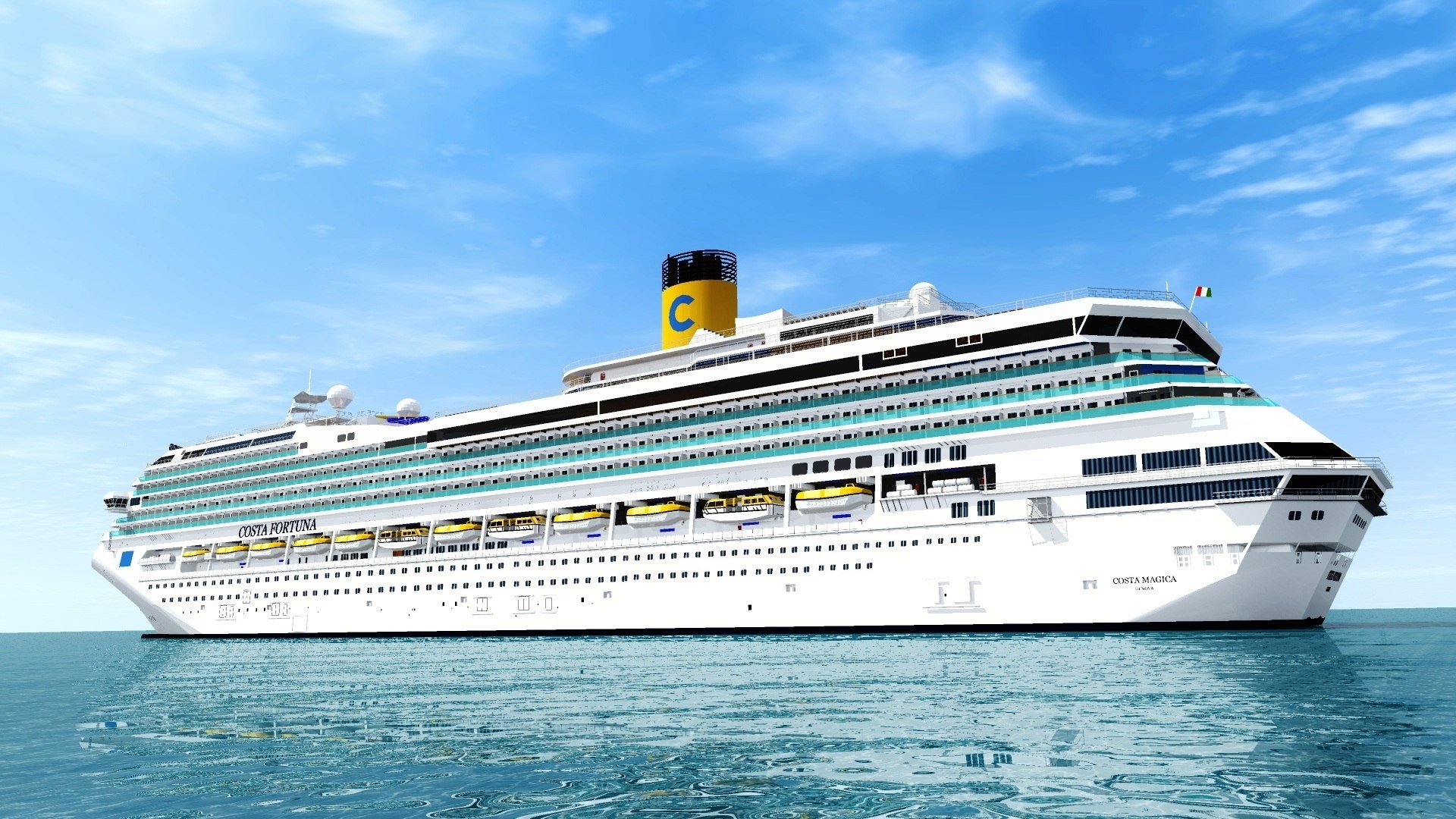 Cruise Ship Costa Fortuna 3ds