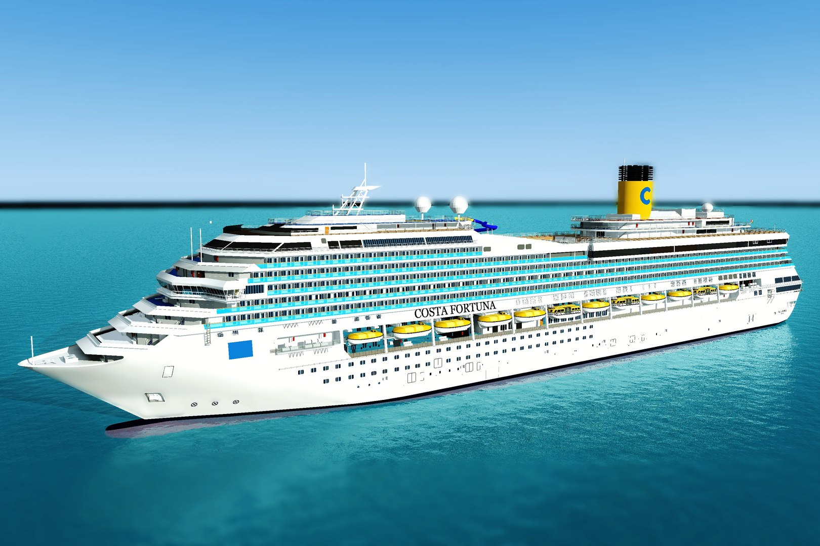 Cruise Ship Costa Fortuna 3ds