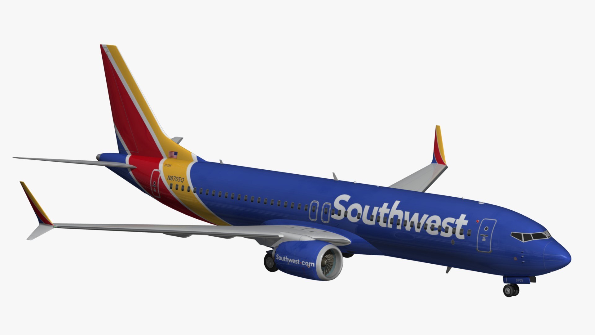 Boeing 737 Southwest Model - TurboSquid 1159591