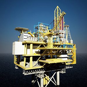 3d max oil rig tanker ship