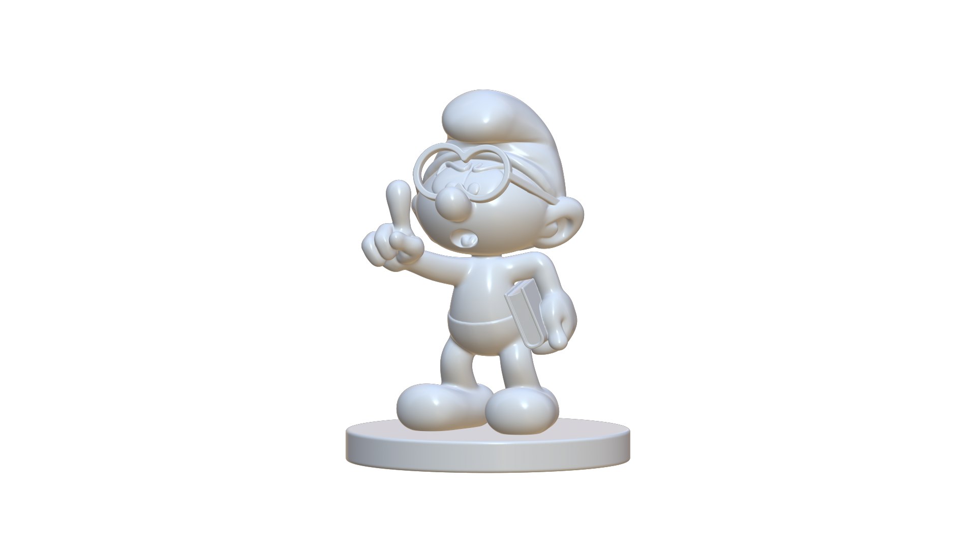 3D The Smurfs 3D Printable Model - Brainy Smurf - TurboSquid 2050914