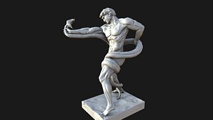3d athlete statue