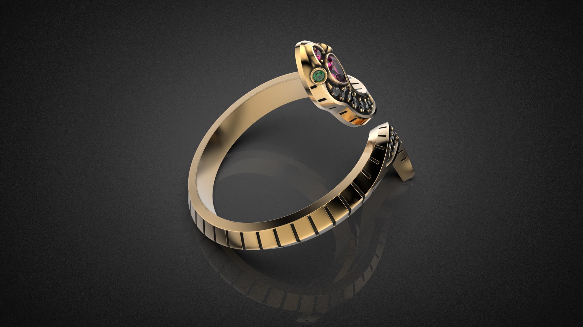 Serpenti Snake Ring 2025 All Sizes R46 3D Print Model 3D Model ...