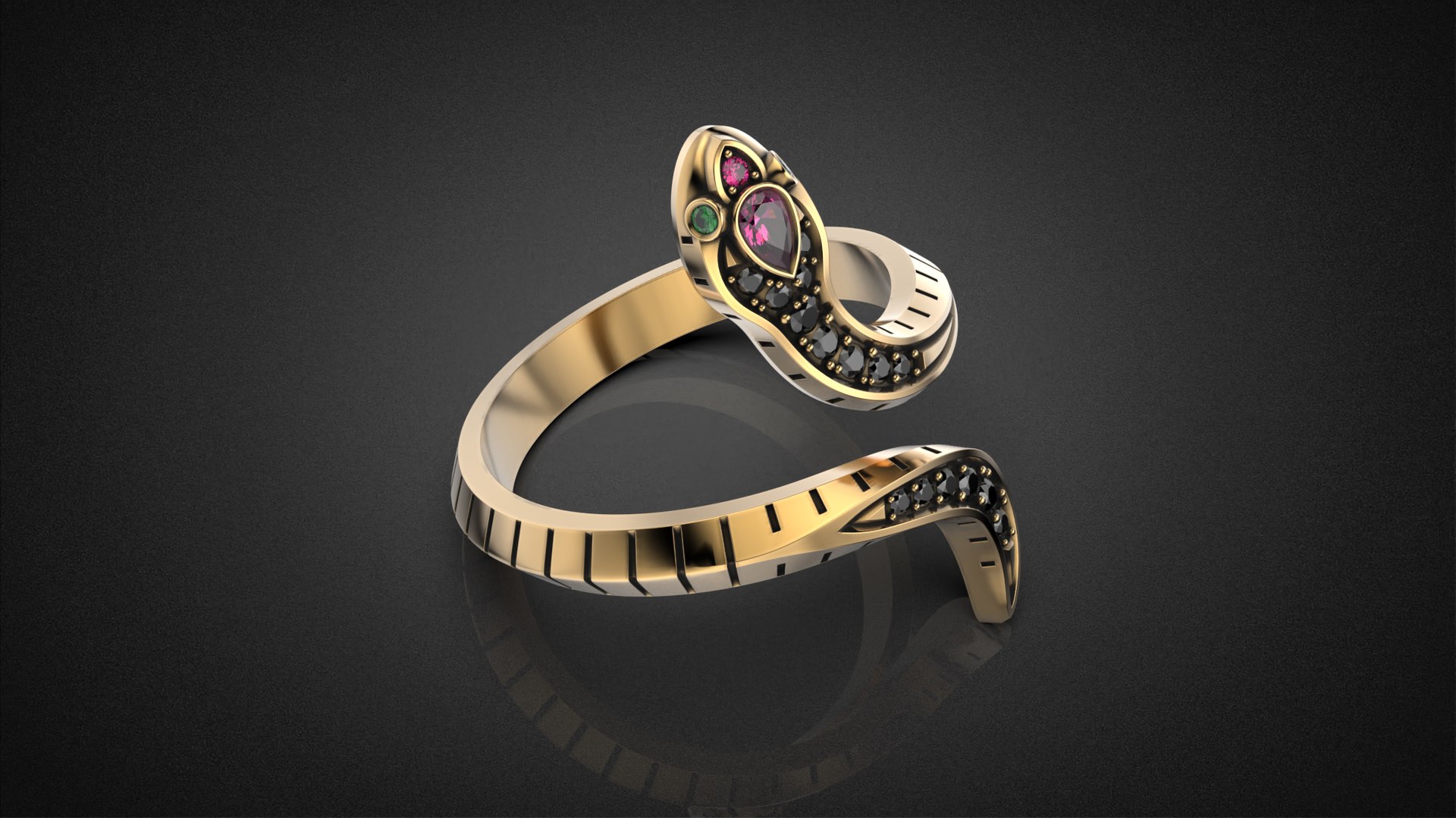 Serpenti Snake Ring 2025 All Sizes R46 3D Print Model 3D Model ...