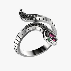Serpenti Snake ring 2025 all sizes R46 3D print model 3D model