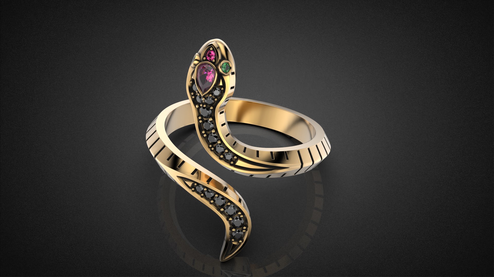 Serpenti Snake Ring 2025 All Sizes R46 3D Print Model 3D Model ...