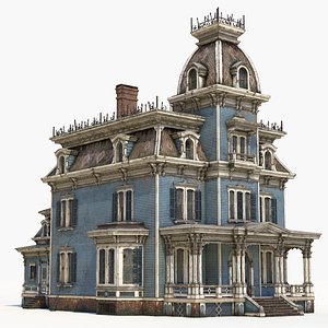 Old Abandoned  Haunted House Low Poly