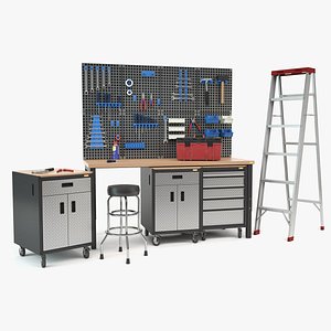 Workbench With Tool Panel model
