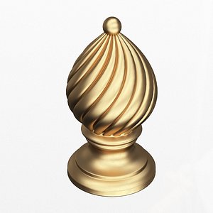 Carved Finial Knob 02 model