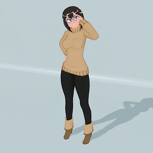 Polly - Low Poly Anime Character