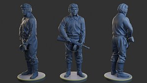 Russian Soviet tank Crew STC WW2 1 003 3D model