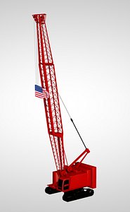 tower crane industrial machine 3D