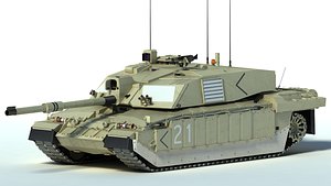3d challenger 2 mbt tank model