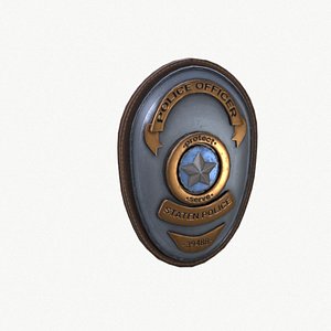 Police badge 3D model