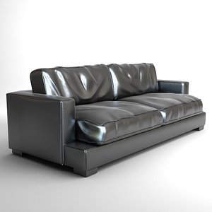 black sofa 3d max