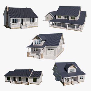 3D Cottage Houses M1 model