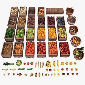Vegetables and Fruits Bazaar Set