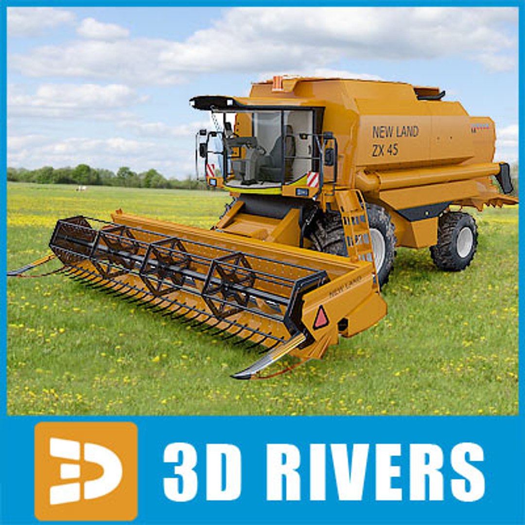 3d Model Harvesting Combine
