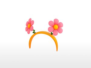 Headband011 Flower Headband 3D model