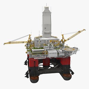 Semi Submersible Drilling Rig Rigged