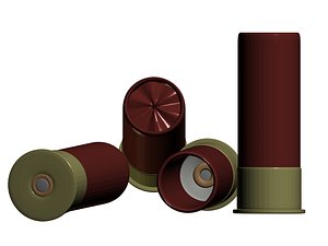3d model detailled 12 shotgun cartridje