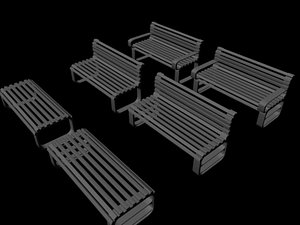 free obj mode bench settle garden