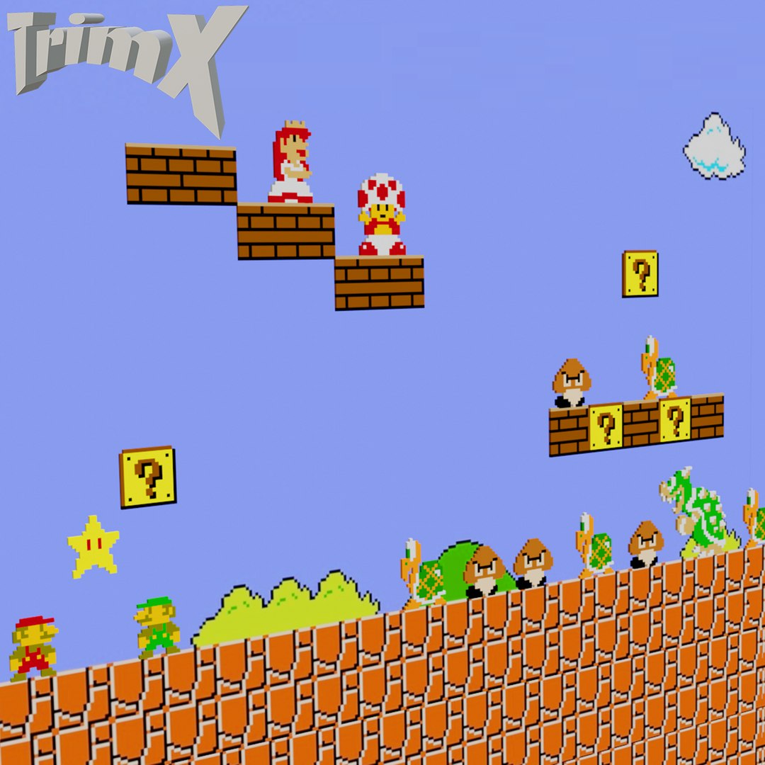 modelo 3d Nintendo Collection 8Bit Super Mario Bros TurboSquid 2040934