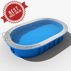 garden pool 3d model