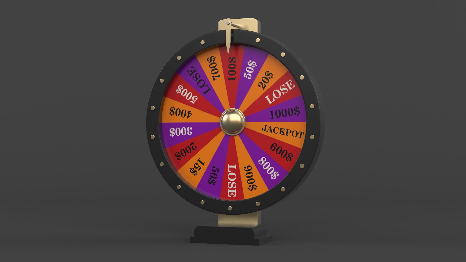 3D Wheel Of Fortune TurboSquid 2132714