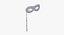 Domino Lorgnette Classic Mask With Stick