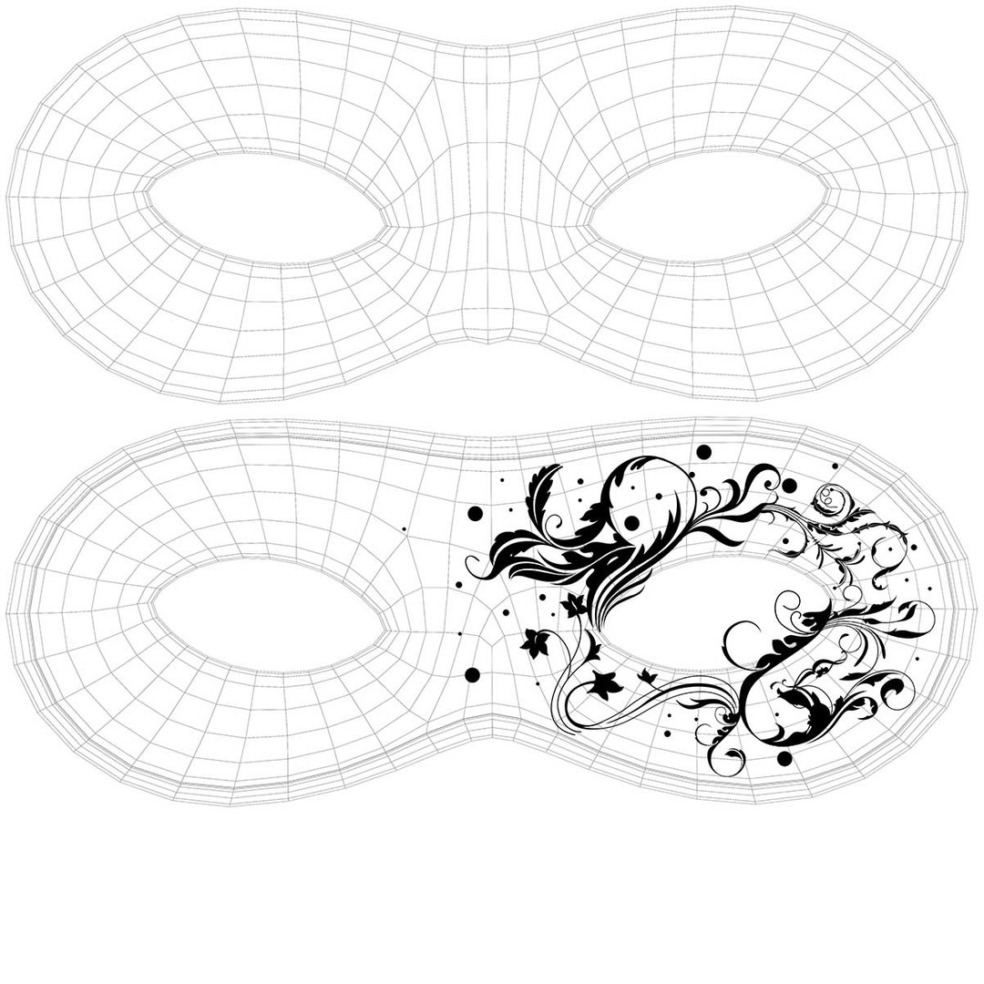 3D Domino Lorgnette Classic Mask - TurboSquid 1400934