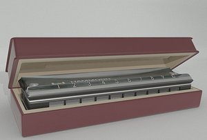 3d model harmonica hammond