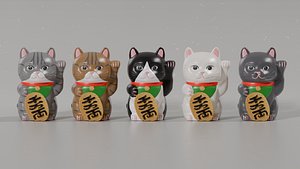Lucky Cat Bundle 3D model