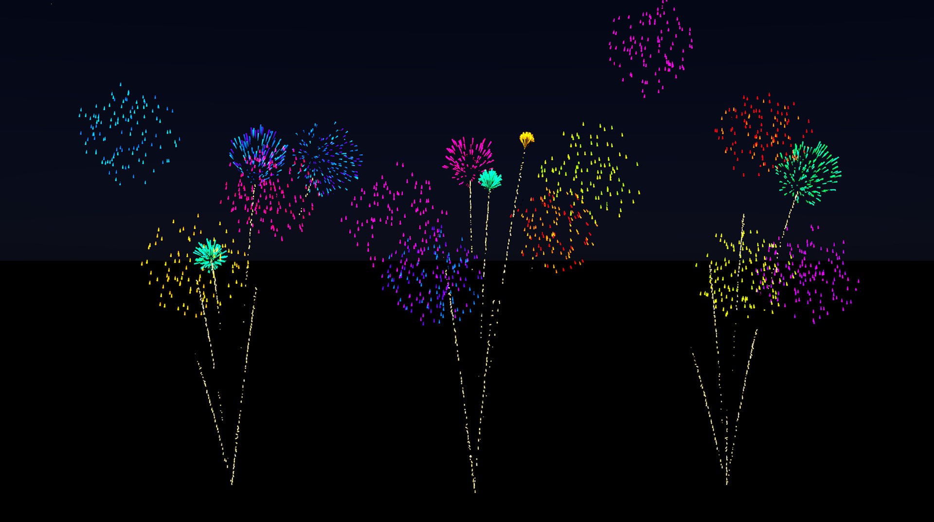 3D Animation Fireworks - TurboSquid 1503518