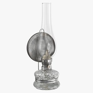 19th Century Desk Gas Lamp 01 3D model