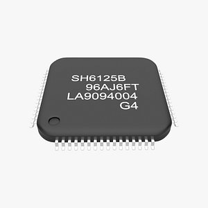 TQFP 64 Chip 3D model