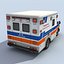 pack cars ambulance vehicle 3d model
