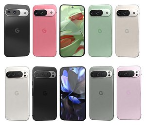 Google Pixel 9 and 9 Pro 3D model