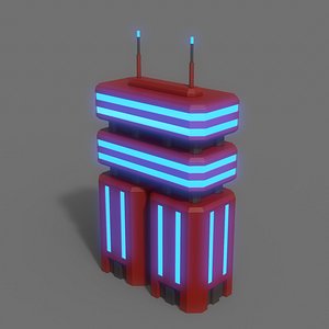 3D PBR Sci-Fi Building A35