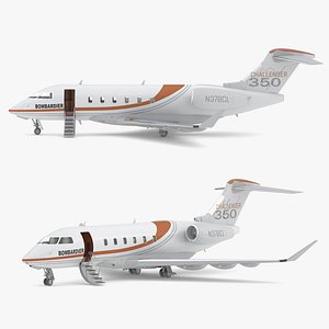 3D model Bombardier Challenger 350