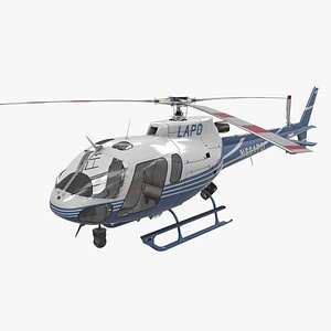 3D helicopter as-350 2 lapd model