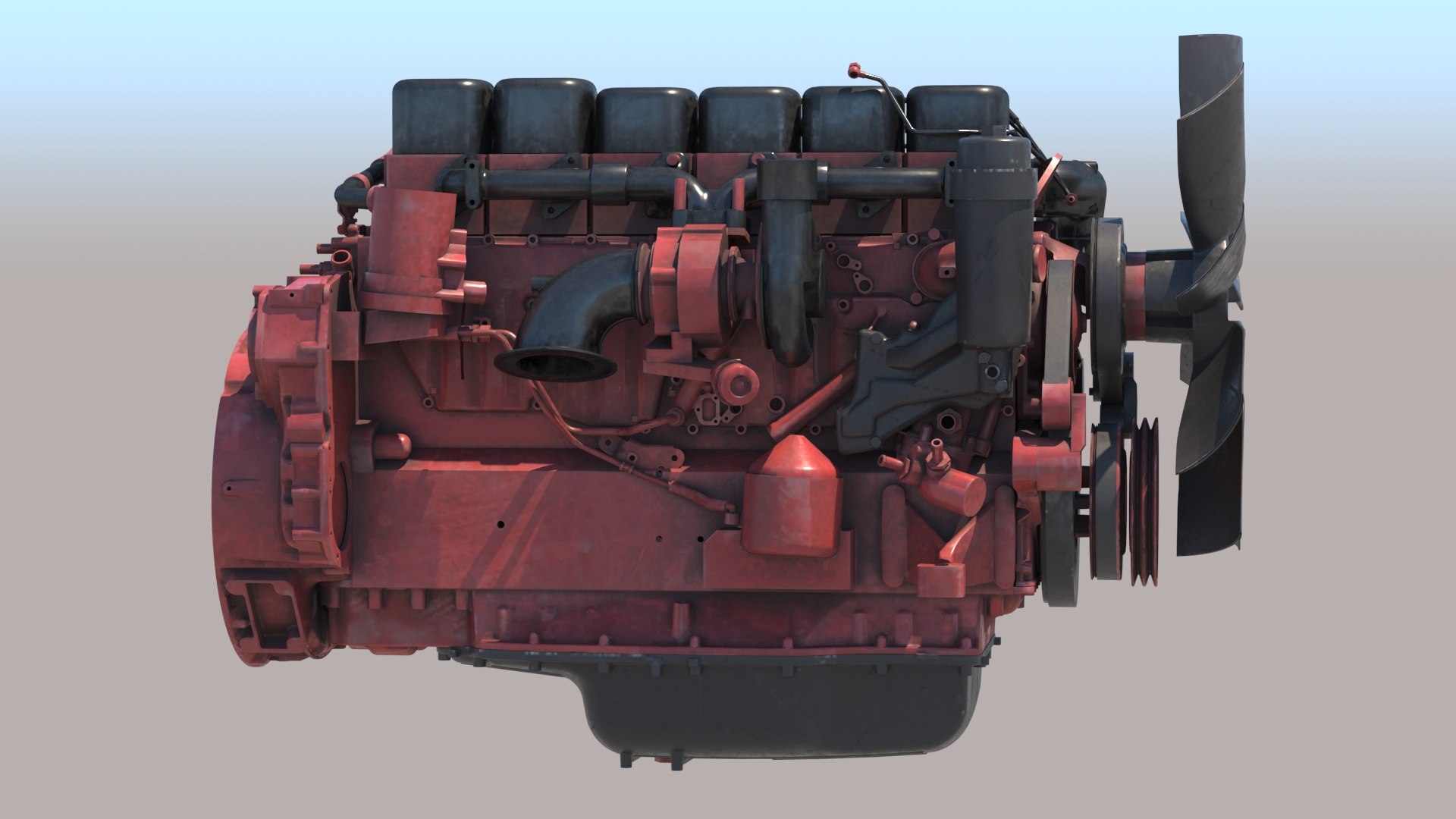 3D dc13 diesel engine pbr - TurboSquid 1499806